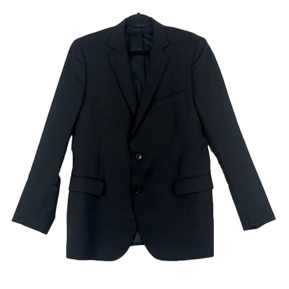 Brooks Brothers1818 Fitzgerald Two-Button Men's Wool Black Suit Jacket